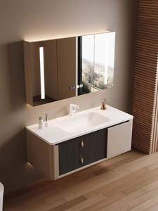 Mueble de baño moderno clásico blanco para lavabo, flotante de madera contrachapada. - Product Image 6