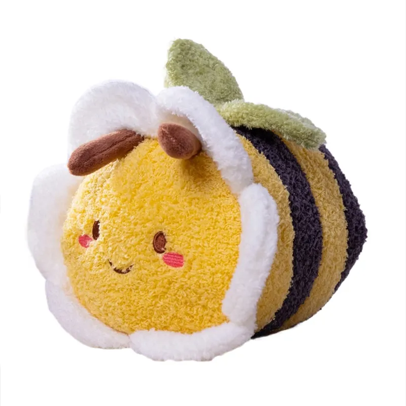 Amazon wholesale Cute Flower Face Honey Bee Plush Toy Lovely Hornet Bee Stuffed Soft Dolls Gift for Girl Boy Home Decor