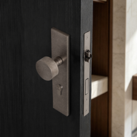 Serrure de porte encastrée DOOROOM H59 en laiton argenté antique pour portes intérieures en bois, taille universelle