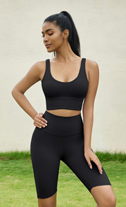 <span class=keywords><strong>Short</strong></span> de sport d'été Slim Pantalon de yoga à taille haute pour femmes Pantalon de fitness serré - Product Image 6