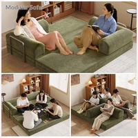Canapé modulaire en tissu 3D compressé avec rembourrage en éponge, idéal pour salon, petit appartement, forme nuage droite, style moderne et minimaliste