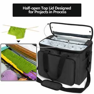 <b>Knitting</b> Bag Yarn <b>Storage</b> Tote Large Crochet Organizer Bag Yarn <b>Storage</b> Holder for Crocheting Knitter <b>Knitting</b> Project Bag - Product Image 5
