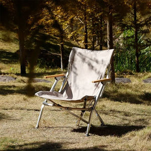 Chaise de camping pliable légère en alliage d'aluminium noir portable pour le camping en plein air, la pêche, la randonnée, le pique-nique, la plage - Product Image 3