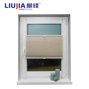 Manual Cordless Original Light Filtering Double Color Adhesive Pleated Paper Blinds Top down bottom up Blinds Shades