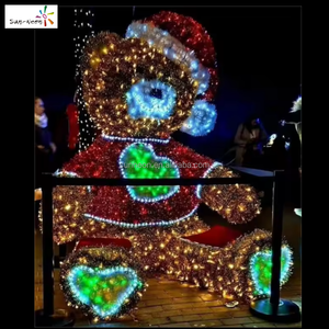Lumières LED mignonnes en forme d'ours, étanches pour décoration de Noël en extérieur - Product Image 5