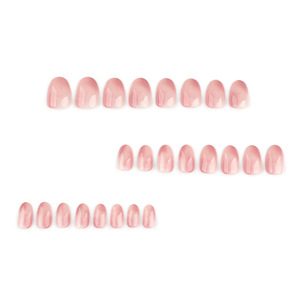 <strong>Pink</strong> Ombre Ready-to-wear Finger Press <strong>Nails</strong> Short Rounded <strong>Fall</strong>/winter Beautiful <strong>Nail</strong> Tip Wearable Articfcial Press on False <strong>Nail</strong> - Product Image 2