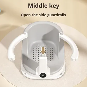 Nouveau-né enfant siège <span class=keywords><strong>de</strong></span> baignoire antidérapant bébé capteur <span class=keywords><strong>de</strong></span> température tabouret <span class=keywords><strong>de</strong></span> <span class=keywords><strong>bain</strong></span> confortable bébé <span class=keywords><strong>bain</strong></span> artefact - Product Image 2