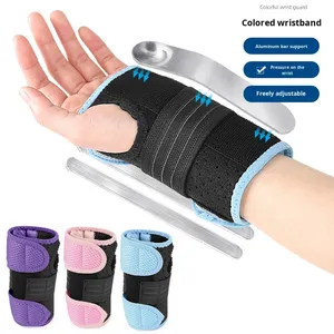 <strong>Colorful</strong> Breathable Sports Wrist Stabilizer Adjustable Palm Guard Pressure-Relieving OK Cloth SBR Polyester Wrist Brace <strong>Splint</strong> - Product Image 2