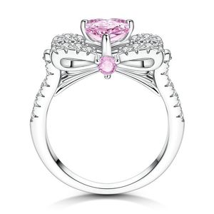 <span class=keywords><strong>Bague</strong></span> en or <span class=keywords><strong>rose</strong></span> ajustable en forme de cœur avec zircon pour femme, idéale pour les couples, mariage ou soirée - Product Image 4