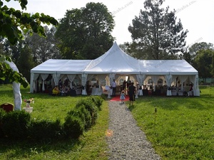 2025 giá rẻ bán buôn Trắng PVC thời trang đám cưới chùa Đảng Lều tùy chỉnh thực hiện ngoài trời lãng mạn khung nhôm sự kiện lều - Product Image 2