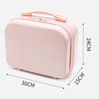 Mini valise d'étudiant en ABS de 14 pouces avec fermeture à glissière à la mode Sac cosmétique étanche personnalisable Fabriqué par source