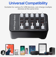 Station de charge USB intelligente haute puissance 150W, 25 ports, adaptateur mural rapide QC3.0 pour téléphones mobiles, ordinateurs portables, écouteurs, appareils photo, électroménager