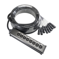 Joinaudio Boîtier de scène professionnel équilibré à 8 canaux Câble d'extension XLR DMX à 3 broches Câble serpent multicœur 25 pieds 40 pieds (JFAB8)