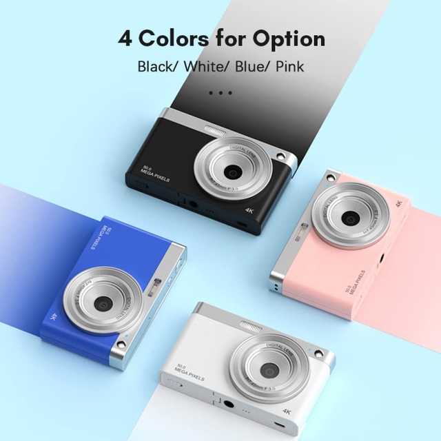 50 MP HD Camera 4K Video Retro Vlog Self-Shooting Camera