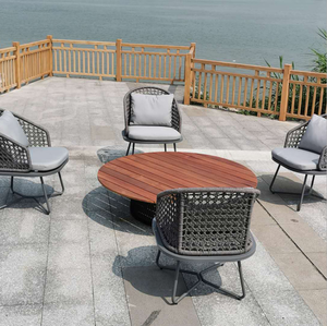 2024 Offre Spéciale résistant aux intempéries extérieur rotin Patio 4 places corde <span class=keywords><strong>chaise</strong></span> longue extérieure extérieur confortable relaxant <span class=keywords><strong>jardin</strong></span> canapé - Product Image 4