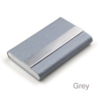 Dompet Kartu Kredit Bisnis Pria, cetak kartu PU Stainless Steel, pemegang kartu, penghalang Laser, kustom, Logo OEM, jumlah besar