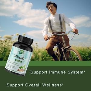 Suplemento para la Salud Inmunológica con Vitamina C, Saúco, Astrágalo, Orégano, Jengibre, Moringa y Ajo, 90 Tabletas, Venta Caliente OEM/ODM - Product Image 3