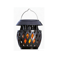 Lámpara Solar LED con Forma de Llama, Acero Inoxidable, Impermeable, 3 Modos, Carga Solar USB, Luz Decorativa Colgante para Jardín y Patio