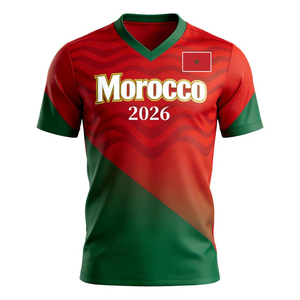 Maglia da Calcio del Marocco 2026 - Edizione Fanati Colori Rosso e Verde - Product Image 1