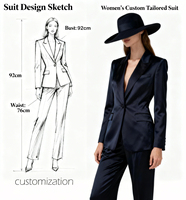 Ensemble de robe de costume pour femme, rétro, élégant et professionnel, de bureau, personnalisé, de haute qualité, bleu clair, col rond