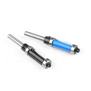 1/4inch und 6mm Runds chaft oben und unten Lager Unterputz Gerade Fräser Bits 2 Flöten Gerade Muster Holz bearbeitungs werkzeuge - Product Image 4