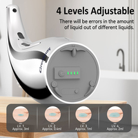 Dispensador automático de jabón líquido de 300mL/11oz, sin contacto, 4 niveles, sensor infrarrojo ajustable, resistente al agua, para baño, cocina, Hotel