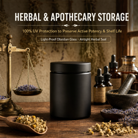 Pot en verre noir mat personnalisé avec logo, 50g 2oz, à parois droites, pour crème cosmétique, avec couvercle, pour emballage de soins de la peau, vente en gros