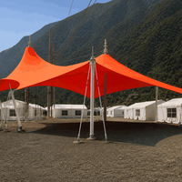 Tente extensible de qualité commerciale pour aménagement paysager avec panneaux d'extension modulaires pour festivals en plein air