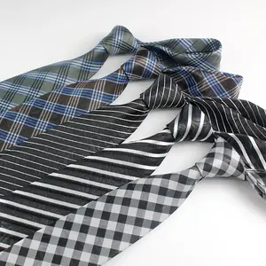 Wholesale stock tie men's 100% custom woven silk ready tie high quality mens neck tie