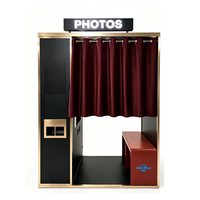 Cabina de Fotos Retro de Madera YiXiLe con Pantalla Táctil, Dispositivo de Impresión, Dimensiones Personalizadas, Juego Completo para Exportación, Cabina de Fotos Vintage de Madera
