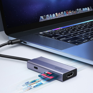 6 trong 1 loại C HUB chb059 USB3.0 + HD mi + USB2.0 + PD + SD + TF sản phẩm Chứng Khoán - Product Image 4