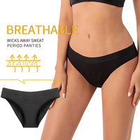 Amovible Bambou Femmes 4 Couches Période Culotte Menstruelle Lavable Étanche Absorbant Sous-Vêtements Mémoires Culotte Menstruelle