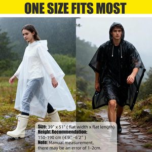 Ponchos de pluie personnalisés avec logo, transparents, jetables, écologiques, respirants, coupe-vent, séchage rapide, légers et imperméables - Product Image 5