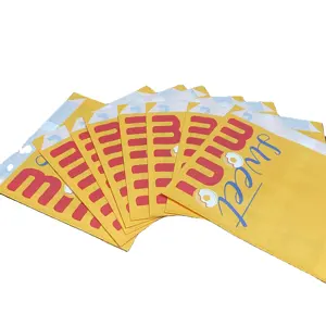 Бумажные пакеты для гамбургеров SP2149, желтые маслостойкие Упаковочные пакеты для пищевых продуктов