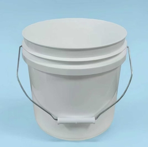 Balde de Plástico de 2 Galões/8 Litros com Tampa, Espessura de 65 Mil, Grau Alimentício, Boca Larga, Durável e Bem Vedado - Product Image 1