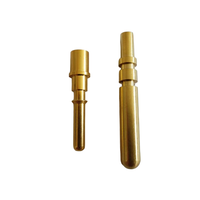 Connecteur de contact mâle plaqué or ou argent avec logo personnalisé, broche d'alimentation, broche de batterie, pièce de chargeur