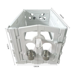 <span class=keywords><strong>Enclos</strong></span> portable pour veau avec porte d'alimentation, clôture pour veau, petite vache, cabine blanche confortable, logement individuel pour veau, vente chaude - Product Image 4
