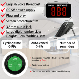 Điện tử chờ đợi số máy gọi hệ thống quản lý hàng đợi mất một số máy nhắn tin lần lượt O Matic cho ngân hàng phòng khám nhà hàng - Product Image 6