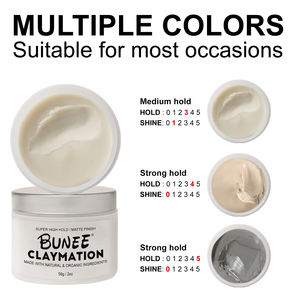 Arcilla mate de alta retención de etiqueta privada Extracto orgánico Acabado natural Pomada de arcilla para el cabello Productos multiusos para el cuidado y peinado del cabello - Product Image 3