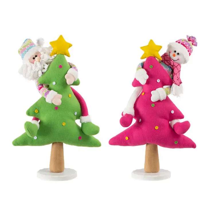 19 polegadas Santa boneco ornamento poliéster artesanal tecido Plush Natal árvore artesanato