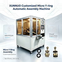 Machine d'assemblage de micro-anneaux professionnelle XUNNUO personnalisée avec PLC Delta, 600 pièces par heure, conception pour économiser la main-d'œuvre