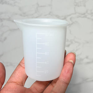 खाद्य ग्रेड सिलिकॉन मापने वाला कप 100 मिलीलीटर क्षमता गर्मी प्रतिरोधी और पर्यावरण के अनुकूल डिशवॉशर सुरक्षित - Product Image 3