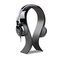Support Casque Acrylique en U avec Lumière LED pour Casques Gaming Circum-auriculaires, Organisateur de Bureau, Base Antidérapante - Offre Spéciale