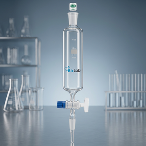 Entonnoir en verre gradué cylindrique de 100 ml avec robinet pour la chimie de laboratoire Conforme aux normes ISO 4800 DIN 3585 - Product Image 4