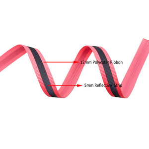 Sangle réfléchissante en polyester haute visibilité/sangle en nylon réfléchissante fluorescente 1 cm ruban réfléchissant - Product Image 2