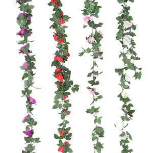 DREA Artificial Rose Vine Silk Flower Garland <strong>Hanging</strong> Rose Ivy for Home Outdoor Wedding Arch Garden Wall Decor - Product Image 1