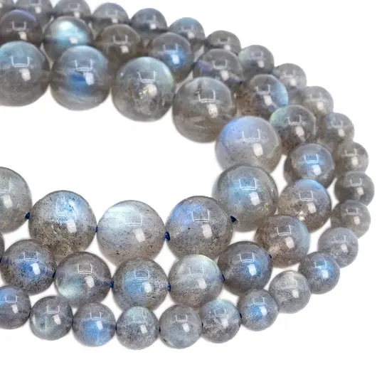 Natural Labradorite Polished Smooth Round Beads Natural Gemstone Round Loose Beads