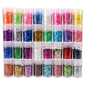 กลิตเตอร์สีรุ้งเหลือบมุกแบบเขย่า ขนาด 2 ออนซ์/ขวด สำหรับงานเรซิ่นอีพ็อกซี่ งานฝีมือ DIY และตกแต่ง จากโรงงาน Factory Xmas Chunky Nail - Product Image 1