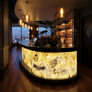Lámina de Piedra Translúcida Blanca S de Flatstone Designs, Revestimiento de Piso Seguro, Acabado Suave y Brillante, Retroiluminado, para Diseño de Interiores, Paredes y Techos - Product Image 4