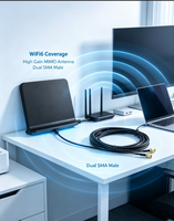 Antenne MIMO 5G Aurora Yu 8 bandes, large bande 5G NR 4G WiFi6, panneau directionnel large bande, montage sur base, 2x pour mâle vertical 3dBi